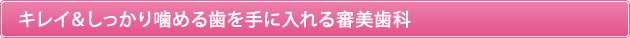 キレイ&しっかり噛める歯を手に入れる審美歯科