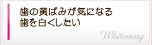 歯の黄ばみが気になる歯を白くしたい