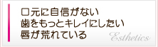 口元に自信がない_歯をもっとキレイにしたい_唇が荒れている